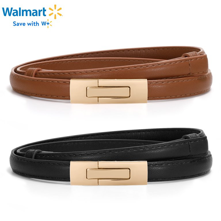 SUOSDEY Skinny Women Belt Thin Women Belt Ladies Dresses Belt with Alloy Turn Lock | Walmart (US)