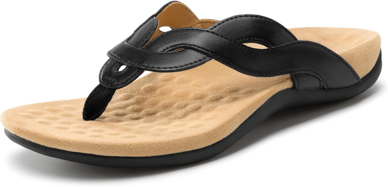 Rihero Women's Orthopedic Arch Support Sandals Orthotic Flip Flops Comfortable Slip On Thong Flat... | Amazon (US)