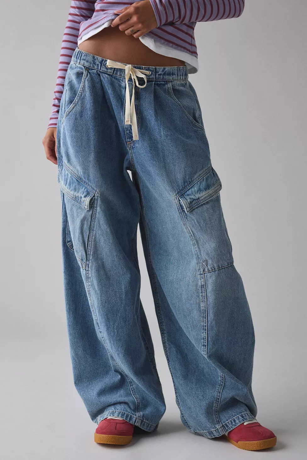 BDG Station Cocoon Baggy Barrel Leg Cargo Jean | Urban Outfitters (US and RoW)