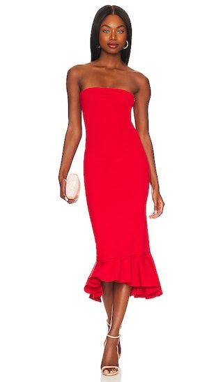 Izzy Ruffle Maxi Dress in Red | Revolve Clothing (Global)