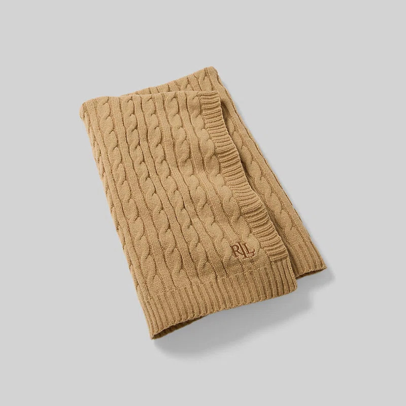 Jamie Throw Blanket Beige | Wayfair North America