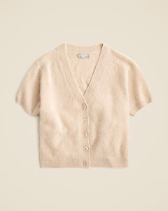 Brushed cashmere short-sleeve cardigan | J. Crew US