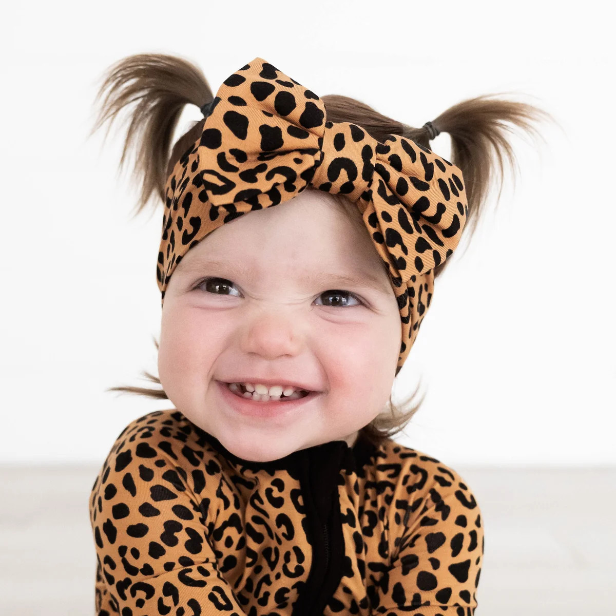 Classic Leopard Luxe Bow Headband | Little Sleepies