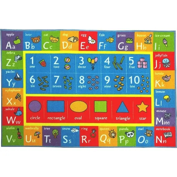 KC Cubs Playtime Collection ABC Alphabet, Numbers, and Shapes Multicolor Polypropylene Educationa... | Bed Bath & Beyond