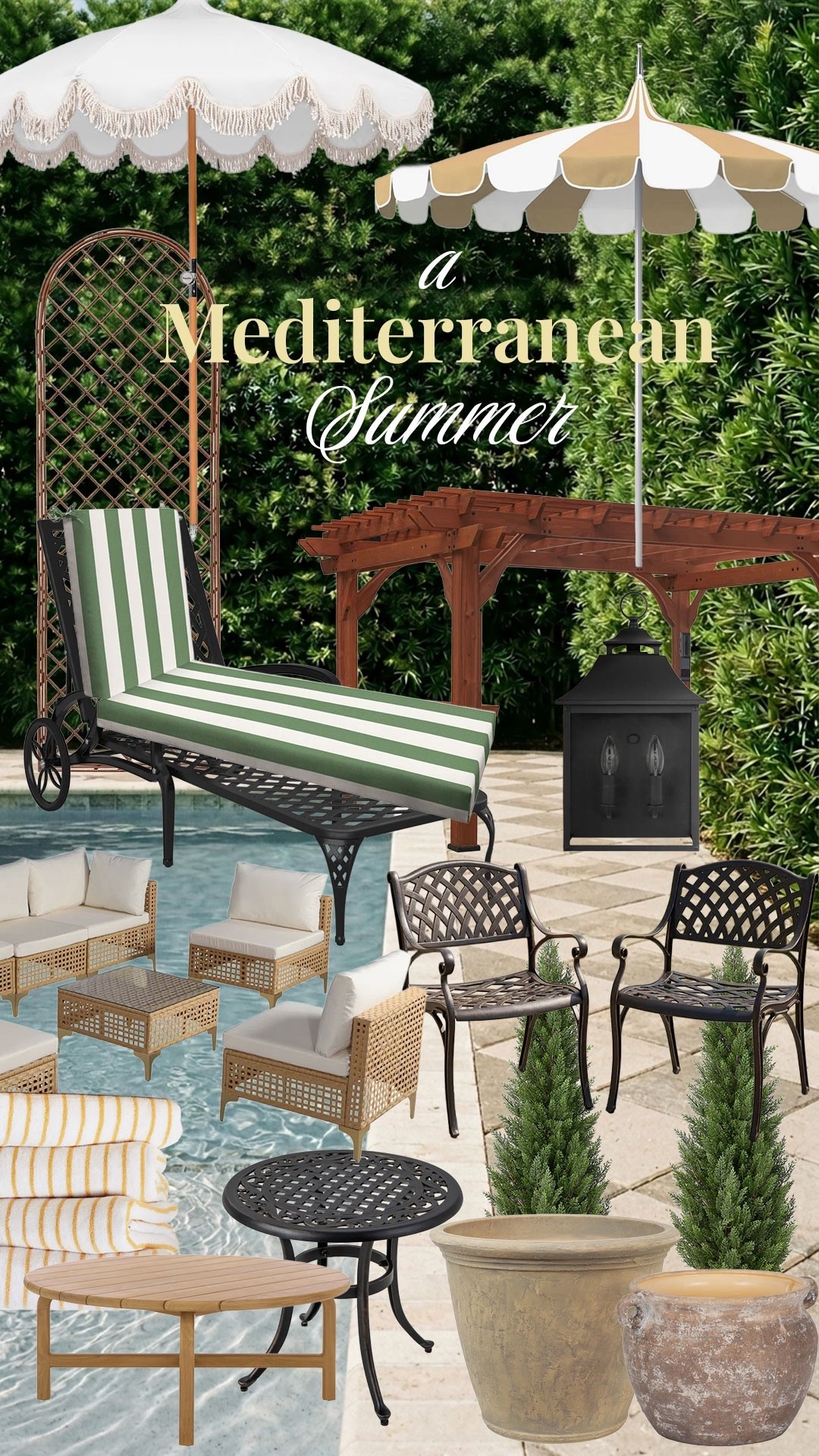 My Mediterranean dream backyard with @Wayfair 😍

I just bought the chaise loungers, cushions and umbrella for the new yard on sale during Way Day!

Shop @Wayfair’s biggest sale of the year, with deals up to 80% off plus free shipping (ends 4/27).

#ad #wayfairpartner #wayfair  #WayDay

#LTKHome #LTKSaleAlert #LTKSeasonal