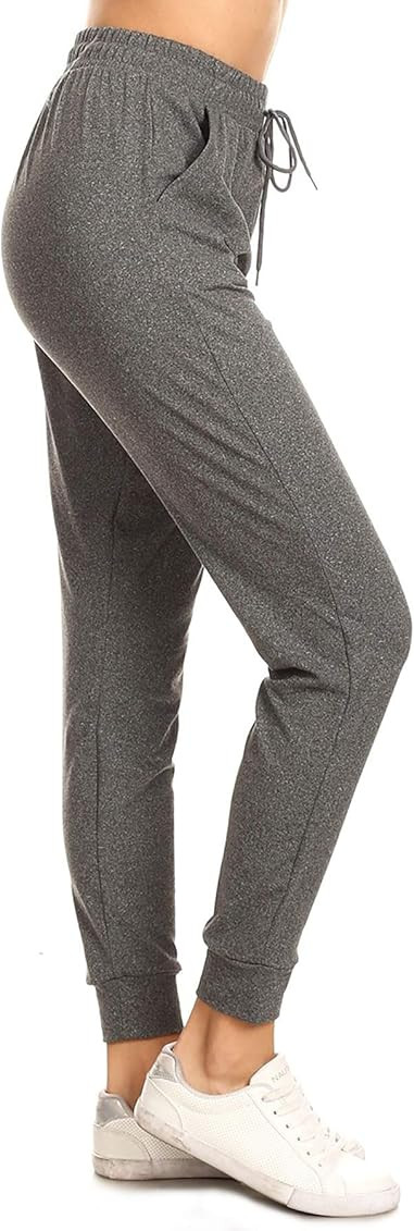Leggings Depot Women's Printed Solid Activewear Jogger Track Cuff Sweatpants | Amazon (US)