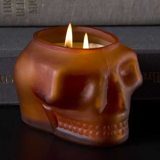 Spooky Skull Filled Glass Candles | West Elm (US)