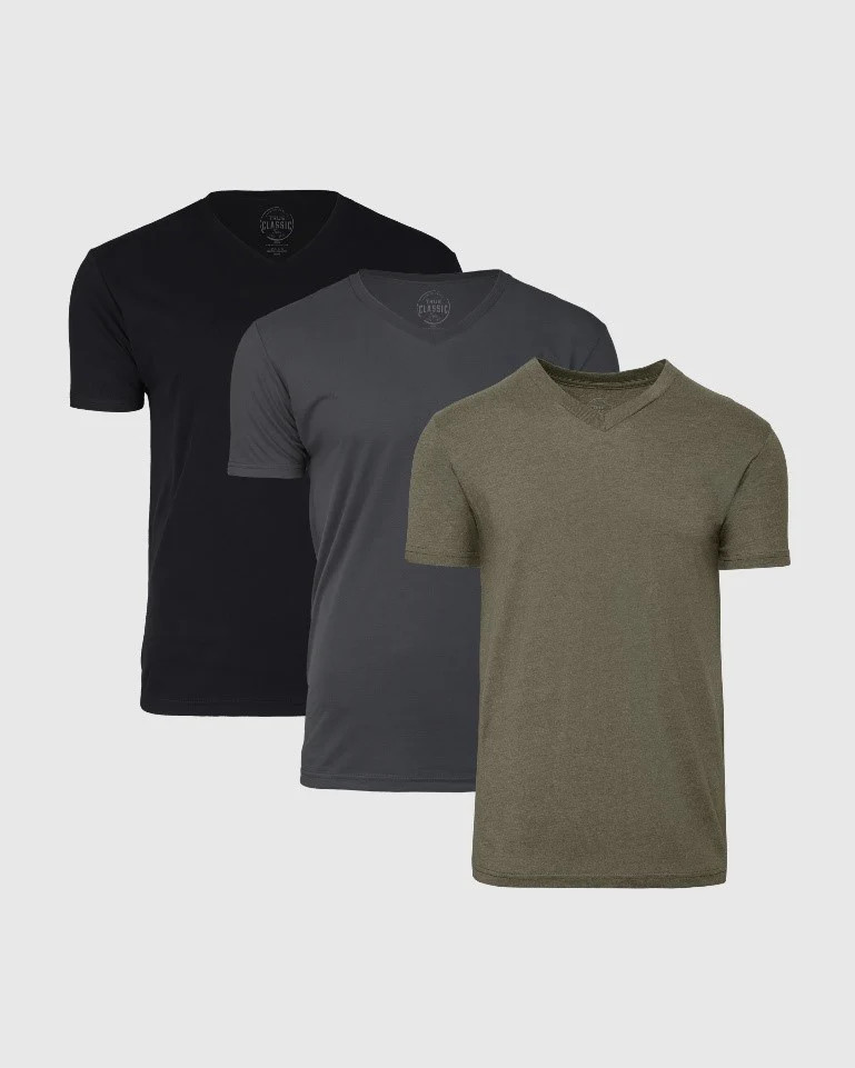 Dark Tones V-Neck Tee 3-Pack | True Classic