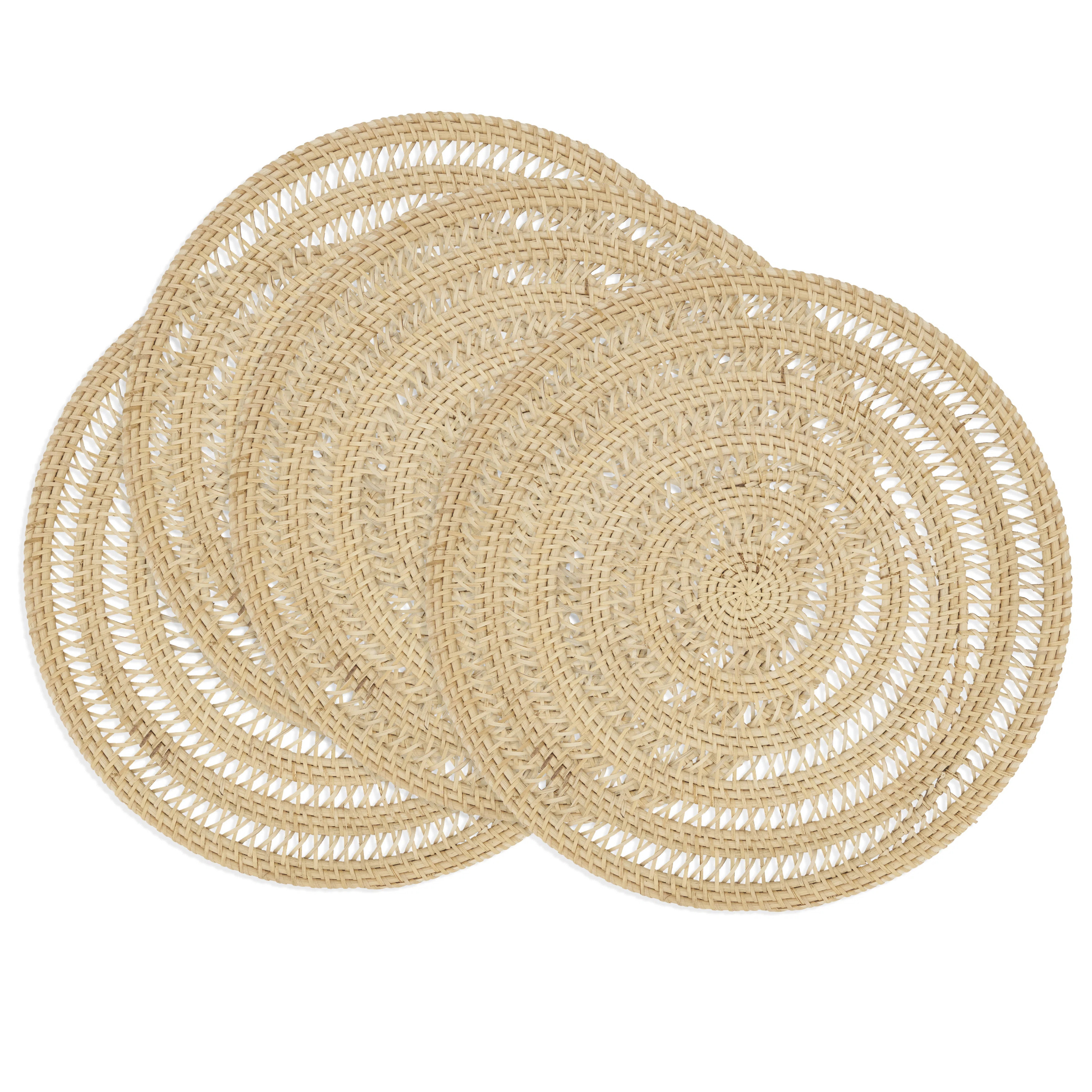 Natural Weave Rattan Placemat (Set of 4) (Set of 4) | Wayfair North America