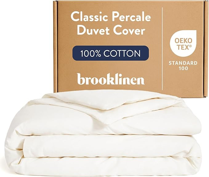 Brooklinen Luxury Percale Duvet Cover – 100% Cotton, Cool, Crisp, Extra-Long Corner Ties, Butto... | Amazon (US)