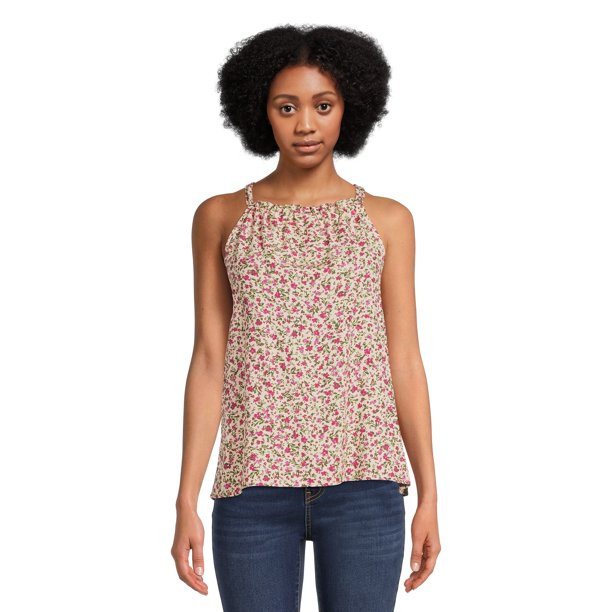 Time and Tru Women's High Neck Halter Top | Walmart (US)