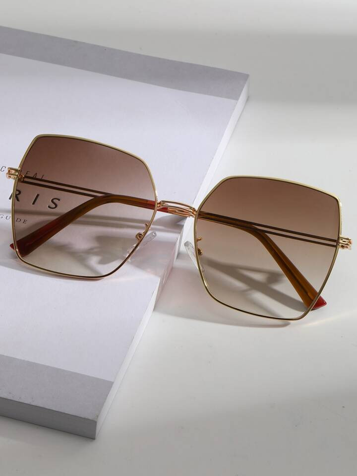 1pair Ombre Lens Sunglasses For Daily Decoration Elegant Sunglasses Beach Sun Glasses | SHEIN