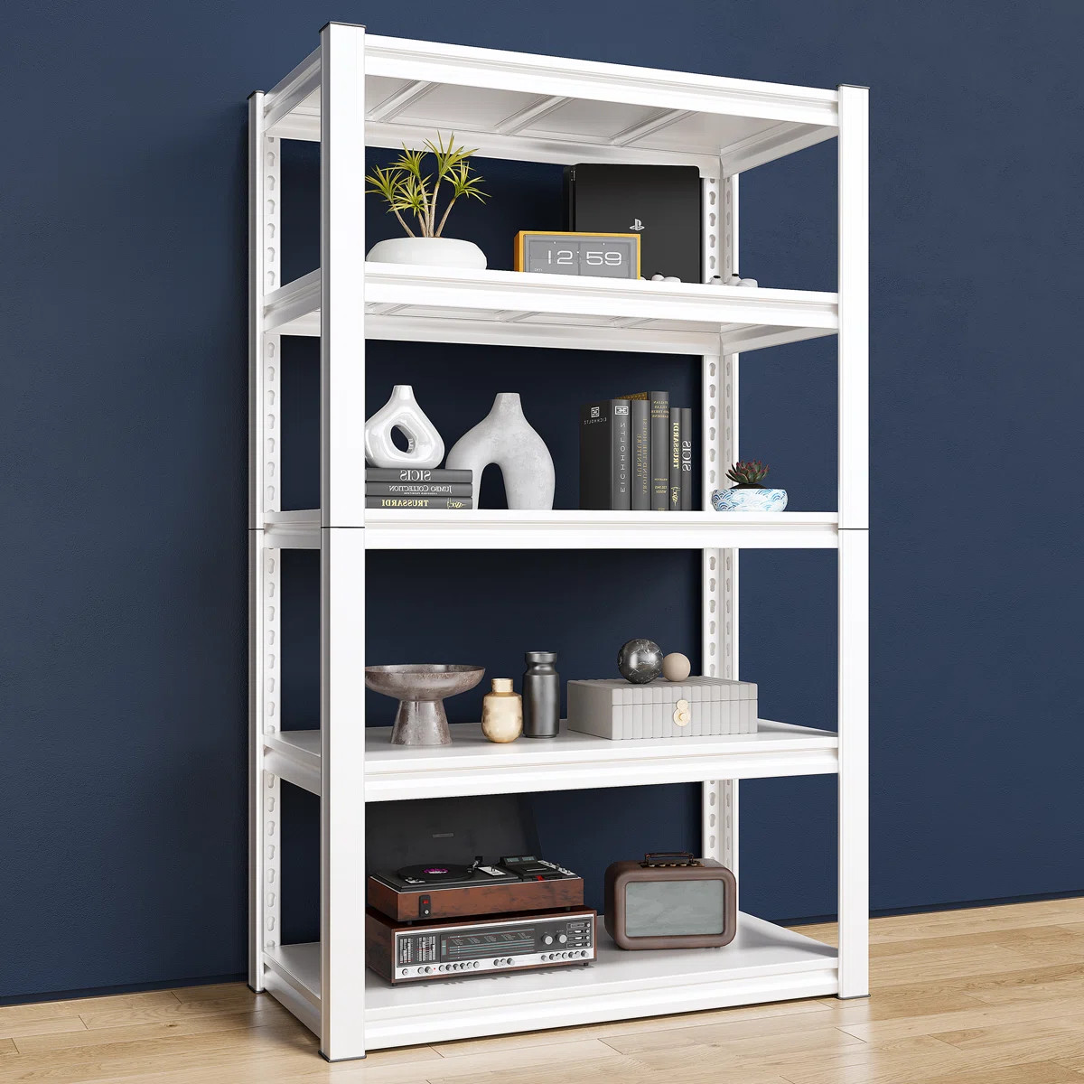 Mabiya Steel Height -Adjustable Shelving Unit Storage Shelves for Garage Kitchen Pantry | Wayfair North America
