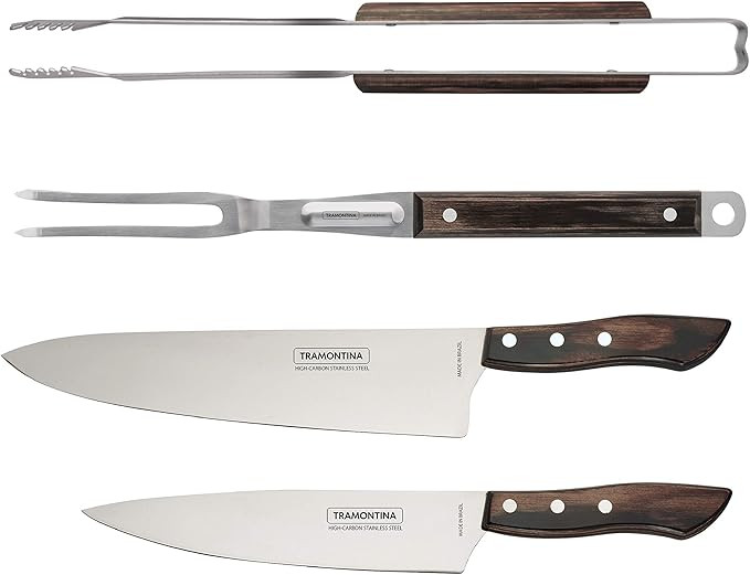 Tramontina Chef's Knife Set, Grill Tongs & Grill Fork 3 Pk - 2 Pc, 80015/003DS | Amazon (US)