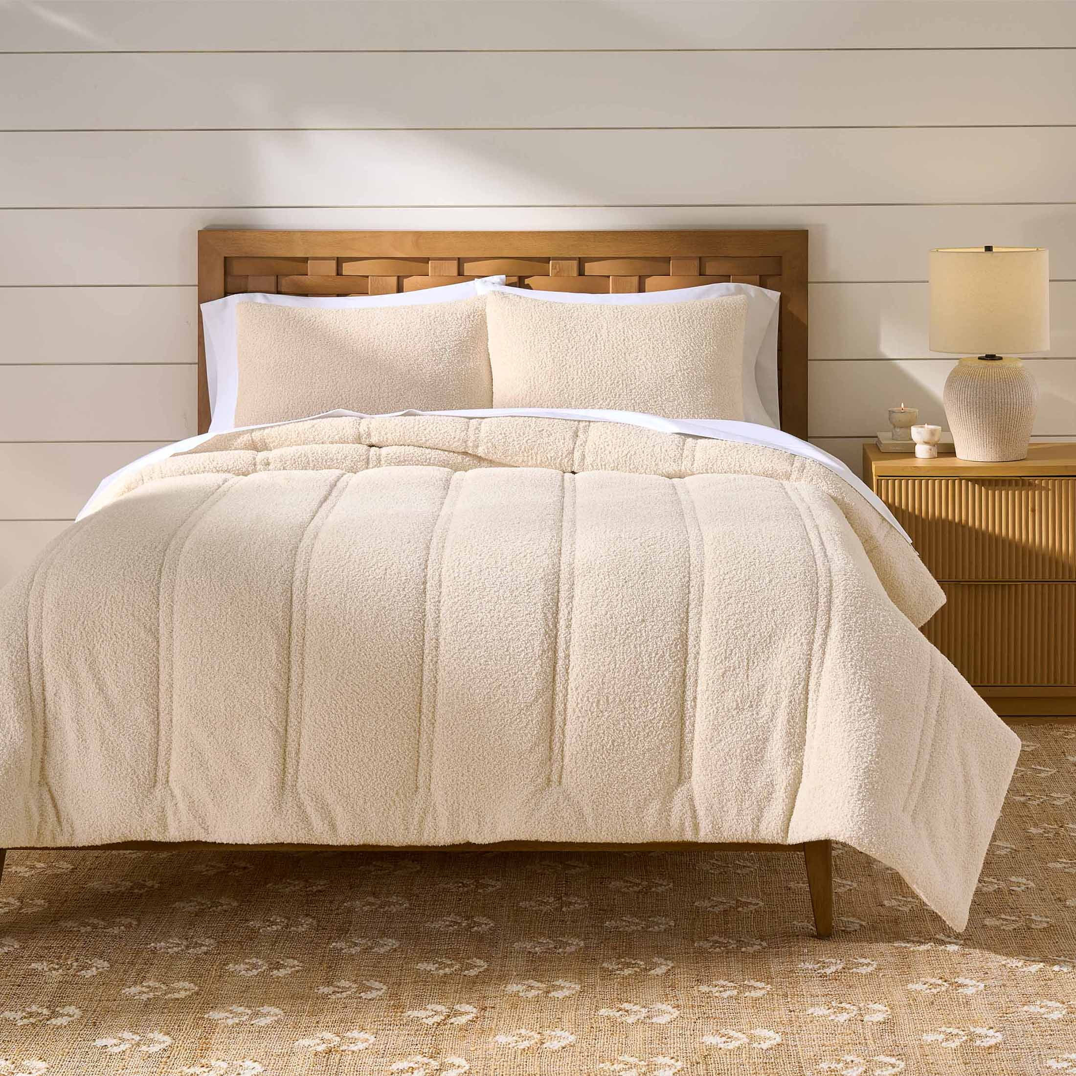 Better Homes & Gardens 3-Piece Cream Cozy Knit Comforter Set, Adult, Full/Queen | Walmart (US)