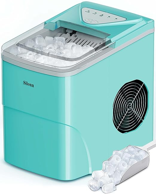 Silonn Ice Makers Countertop, 9 Cubes Ready in 6 Mins, 26lbs in 24Hrs, Self-Cleaning Ice Machine ... | Amazon (US)