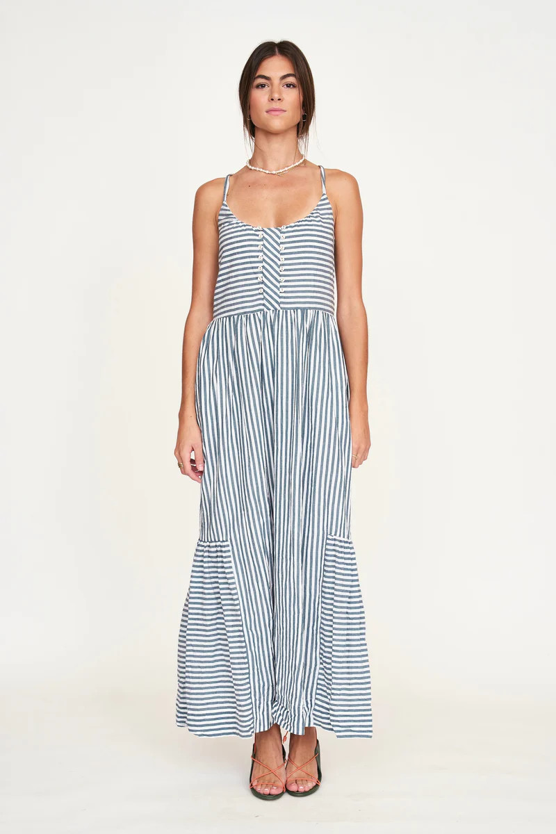 Nosara Dress in Ocean Stripe | MIRTH