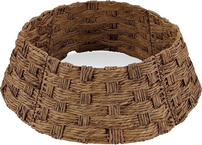Best Choice Products 36in Christmas Tree Collar, Basket Woven Hyacinth 3-Piece Holiday Rattan Tre... | Amazon (US)
