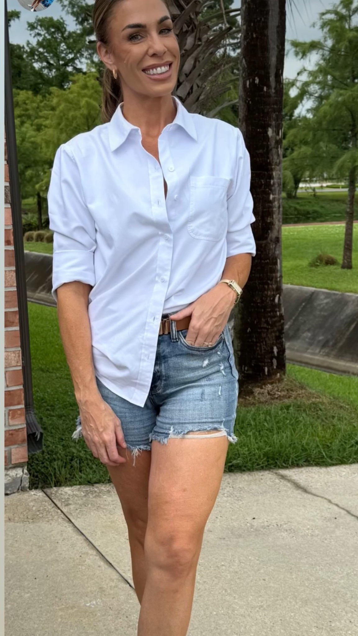 Perfect white button down! Amazing for summer, lightweight and can be dressed up or down. I wear a size small 

#LTKStyleTip #LTKOver40 #LTKFindsUnder50
