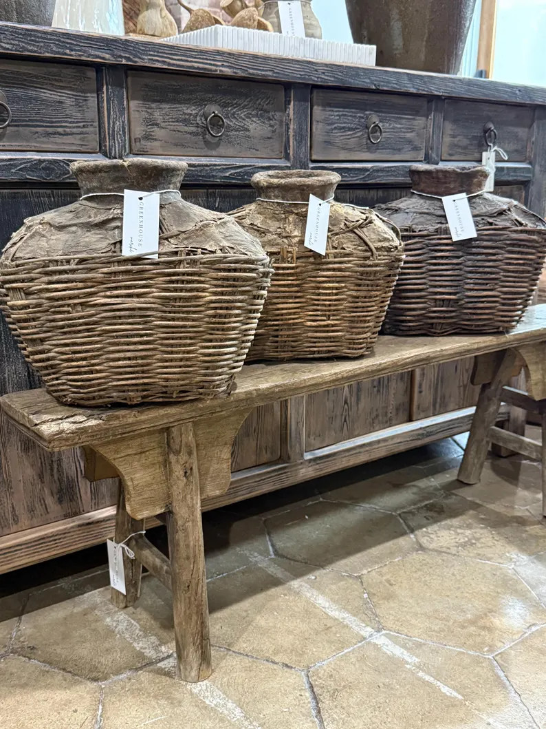 Antique Rice Oil Basket | Etsy (US)