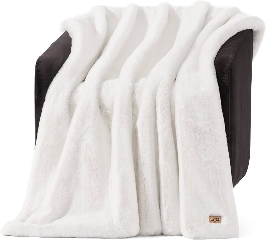 UGG Euphoria Faux Fur Throw Blanket, Warm Fluffy Throw for Couch or Bed, Luxury Bedroom Decor, Fl... | Amazon (US)