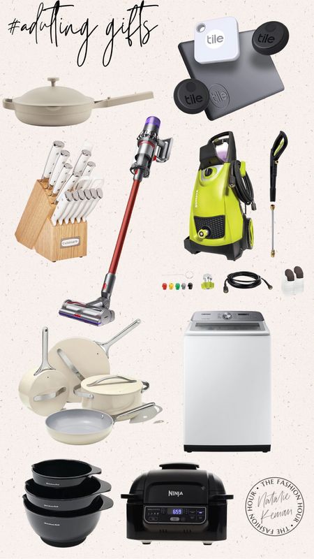 Adulting gifts! Holiday gift guide. Power washer. Vacuum. Washer and dryer. Knife set. Cookware. Gifts for the home. New home owner. Gifts for her. Gifts for him. 




#LTKsalealert #LTKhome #LTKHoliday