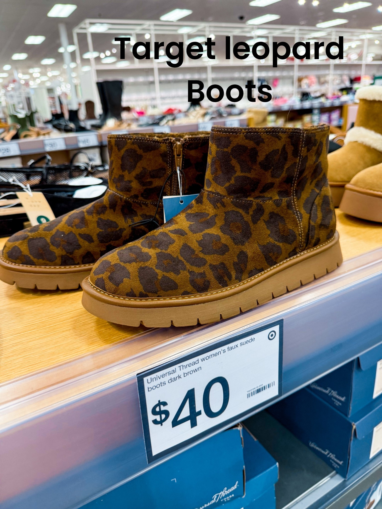 Loving these Ugg feel leopard boots at Target 

#LTKFindsUnder100 #LTKSaleAlert #LTKFindsUnder50