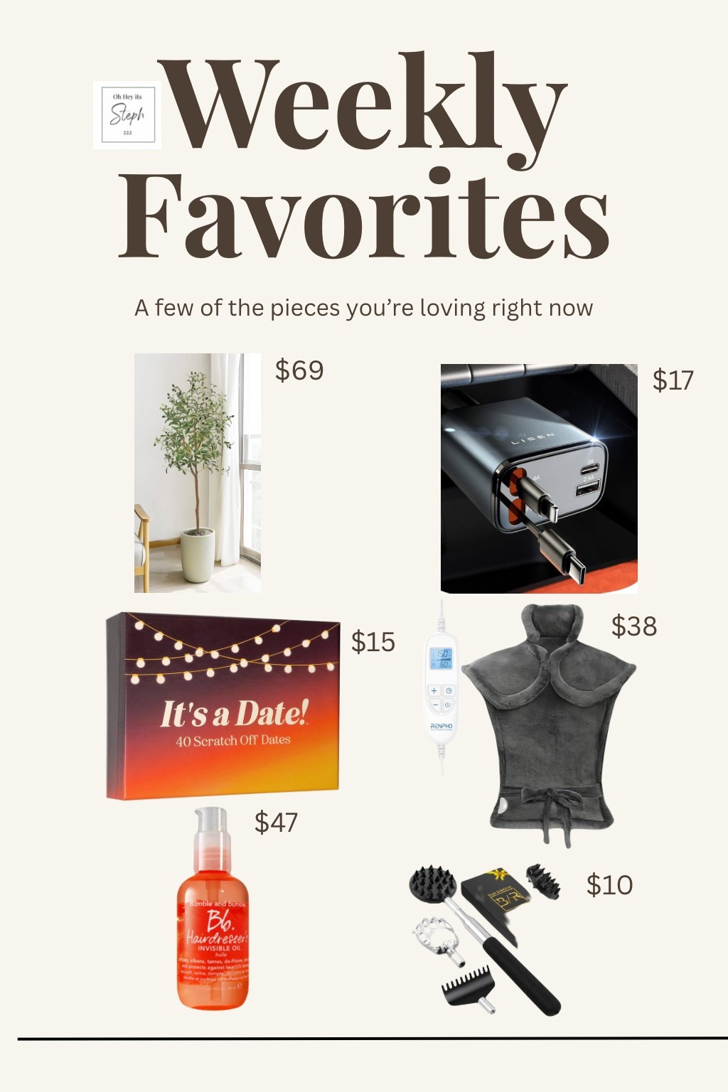 Weekly favorites a few of the pieces you’re loving right now 

#LTKSaleAlert #LTKFindsUnder100 #LTKFindsUnder50