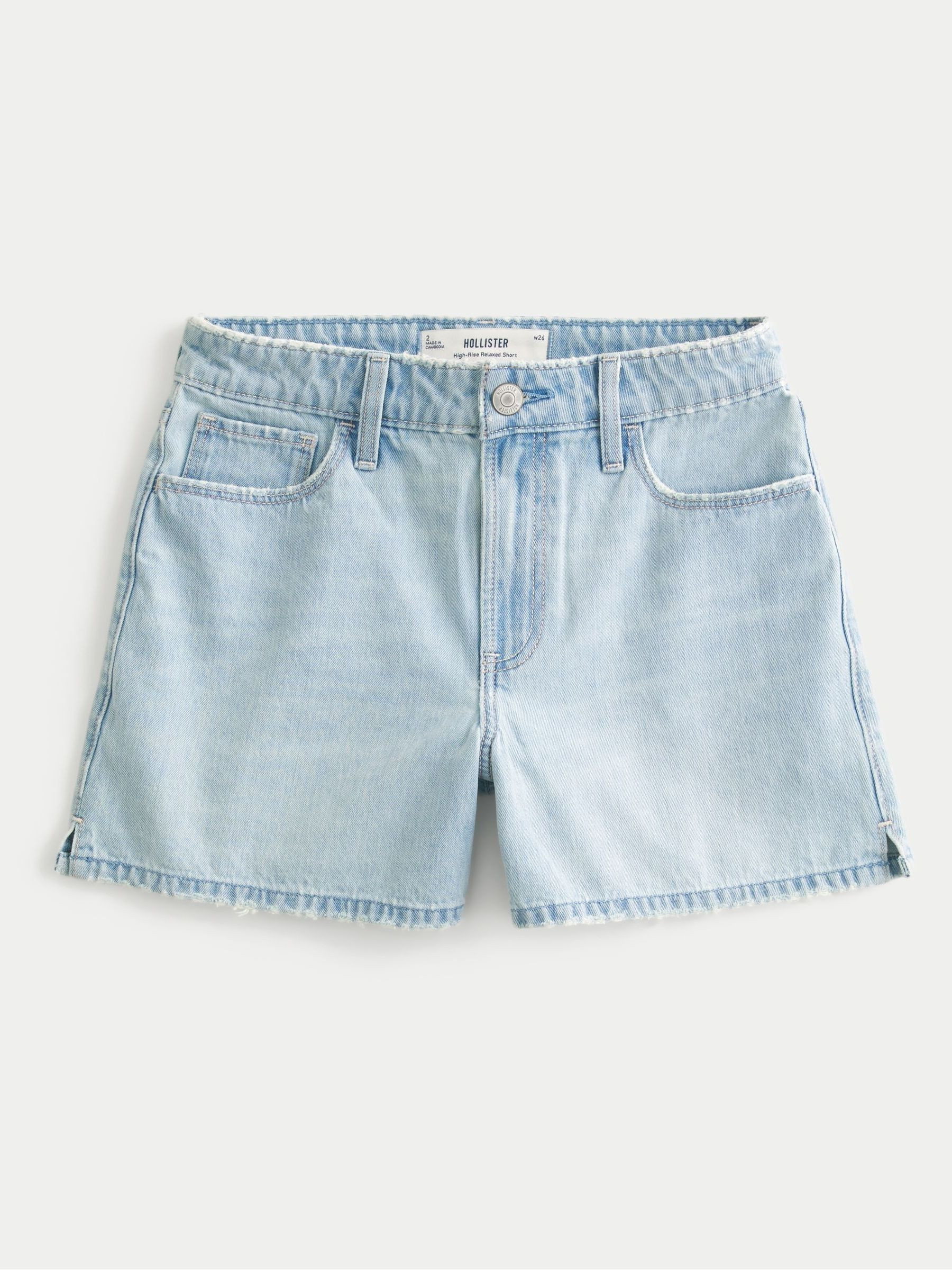 Hollister Hollister Blue High Rise Relaxed Shorts | Next US