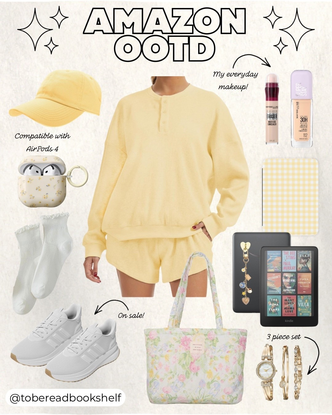 Amazon OOTD ✨ 

An OOTD perfect for running errands on a Saturday or taking your little ones to baseball practice. Butter yellow is the color of the season! ☀️ Check out my “Amazon OOTD” post collection for more curated styles!

Keywords: casual, butter yellow, waffle knit set, short set, watch, purse, bag, tennis shoes, essentials, adidas, Kindle, AirPods, Kindle case, sale, deals, everyday wear, women’s clothing, women’s fashion, casual style, everyday style, short set, long sleeve set, hat, makeup

#LTKmomlife #LTKootd #LTKMidsize