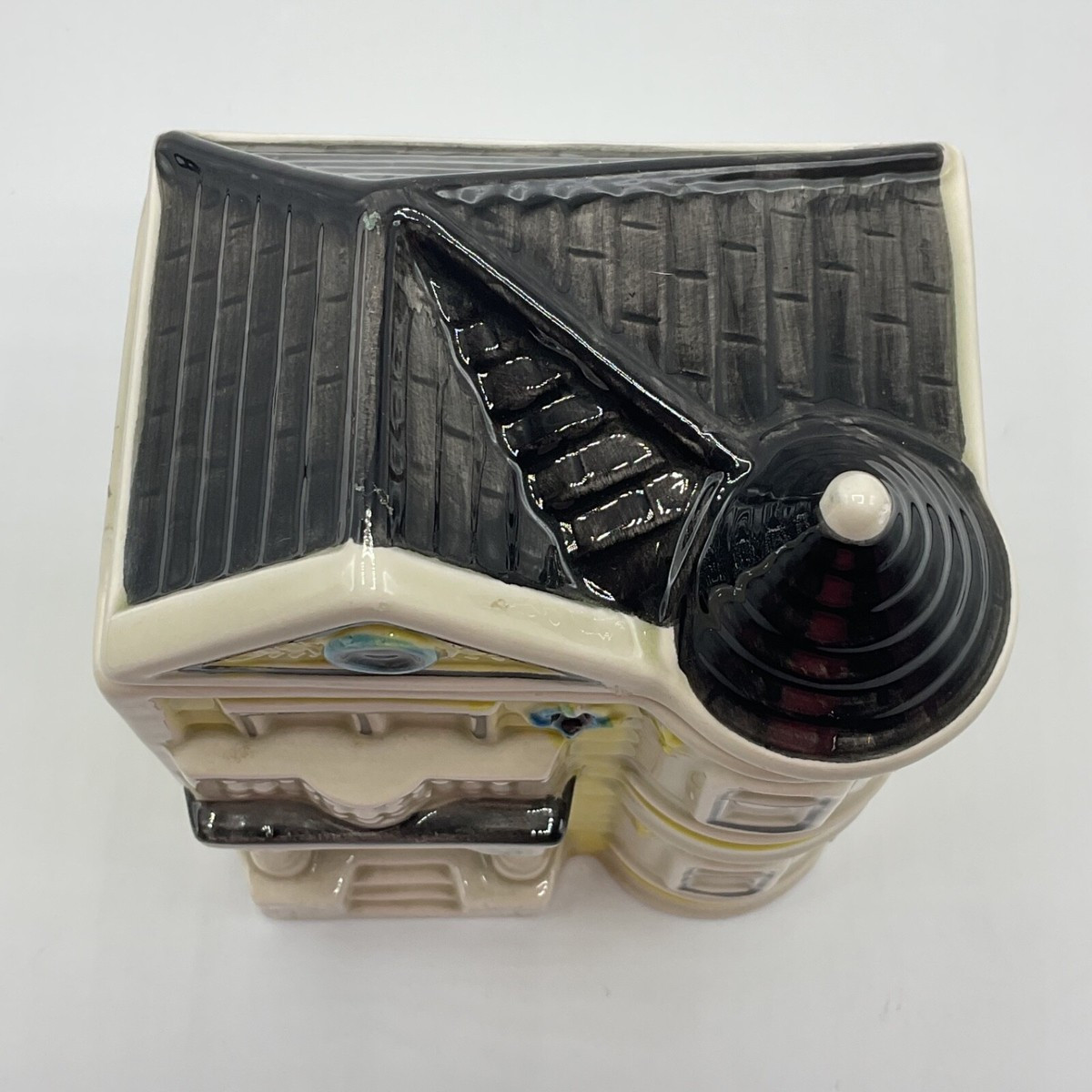 Vintage 1980 OMC Otagiri Ceramic Victorian House Cookie Jar Canister 6” Chips  | eBay | eBay US