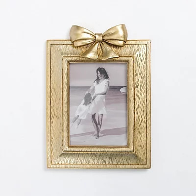 Bow Picture Frame, Gold, 5x7 , Glass | Kirkland's Home | Kirklands