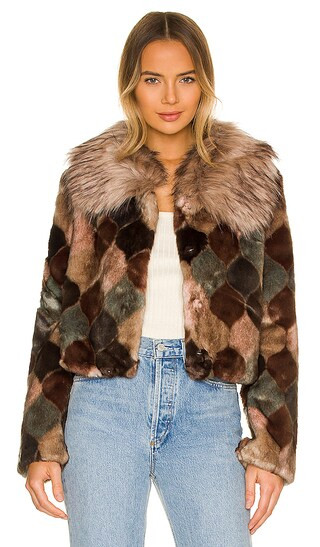 Casablanca Faux Fur Jacket in Spices | Revolve Clothing (Global)