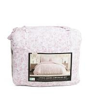 3pc Ruffle Trim Floral Comforter Set | TJ Maxx