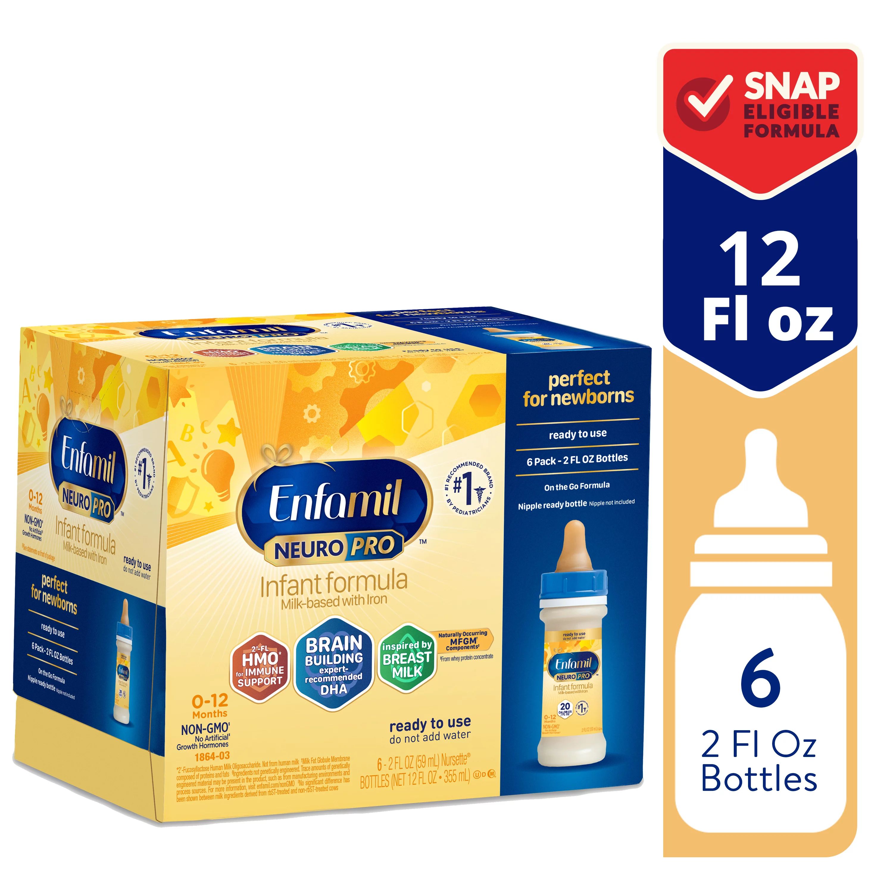 Enfamil Infant Formula, Milk-based Baby Formula with Iron, Omega-3 DHA & Choline, Ready to Use Li... | Walmart (US)