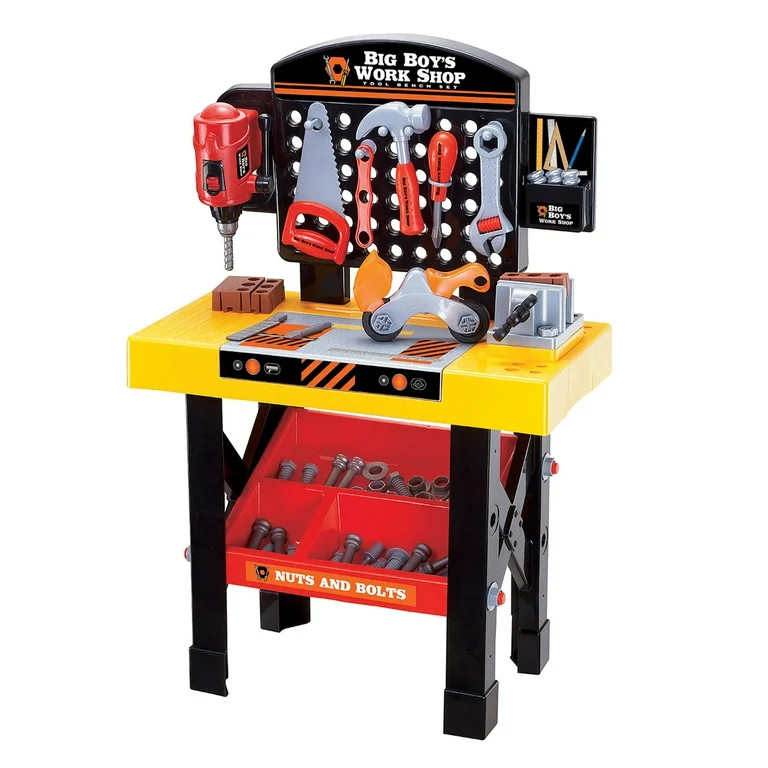 Big Boy's Work Shop 54 Piece Tool Bench Set - Walmart.com | Walmart (US)