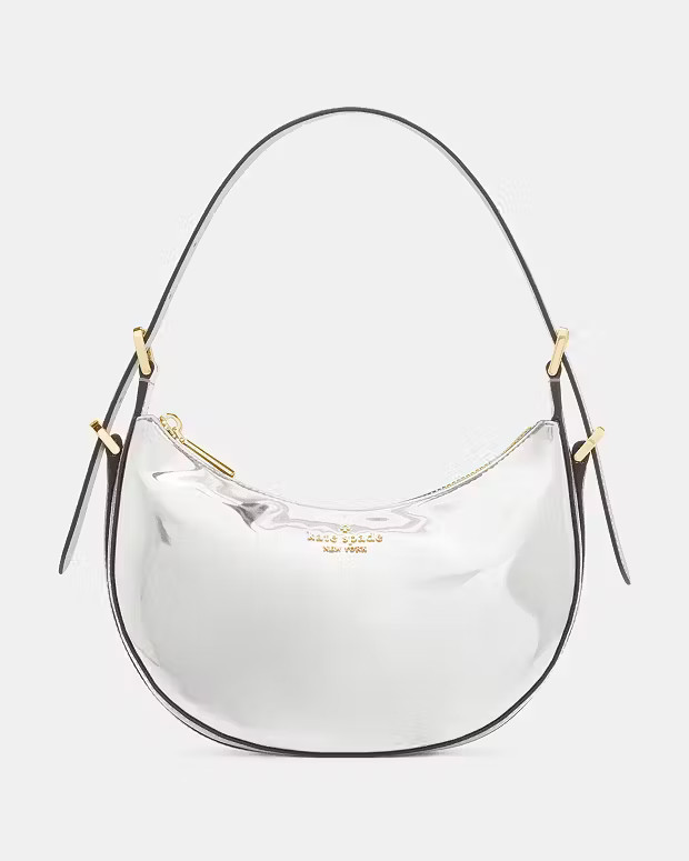Nova Mirror Metallic Small Crescent Shoulder Bag | Kate Spade Outlet