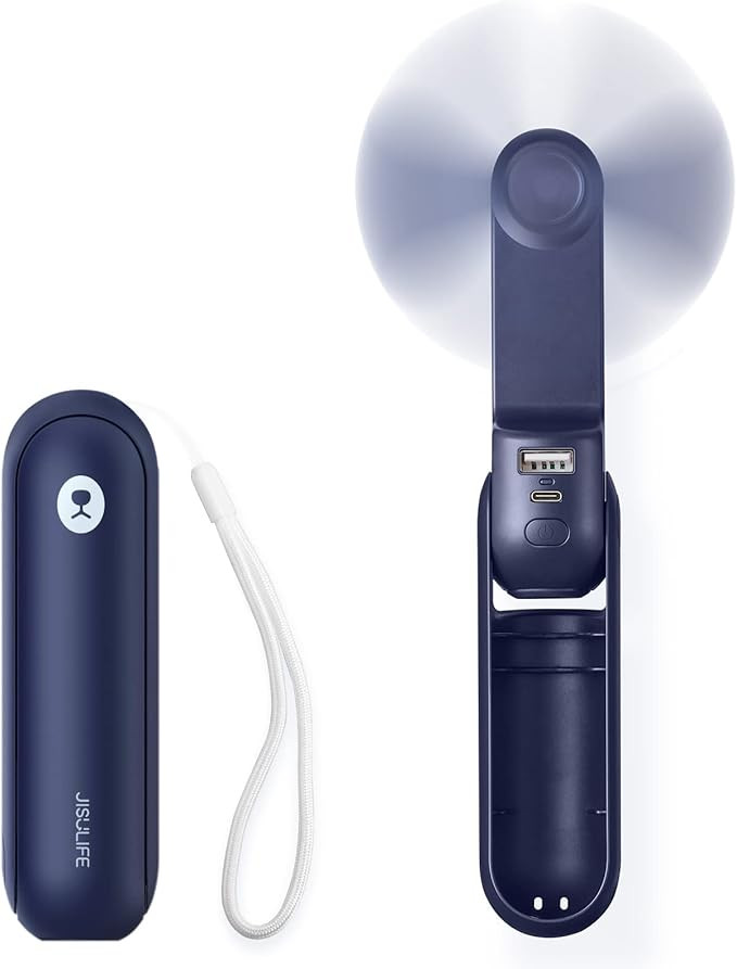 JISULIFE Portable Handheld Fan, Mini Pocket Hand Fan, Small Battery Operated 14-21 hours, USB Rec... | Amazon (US)