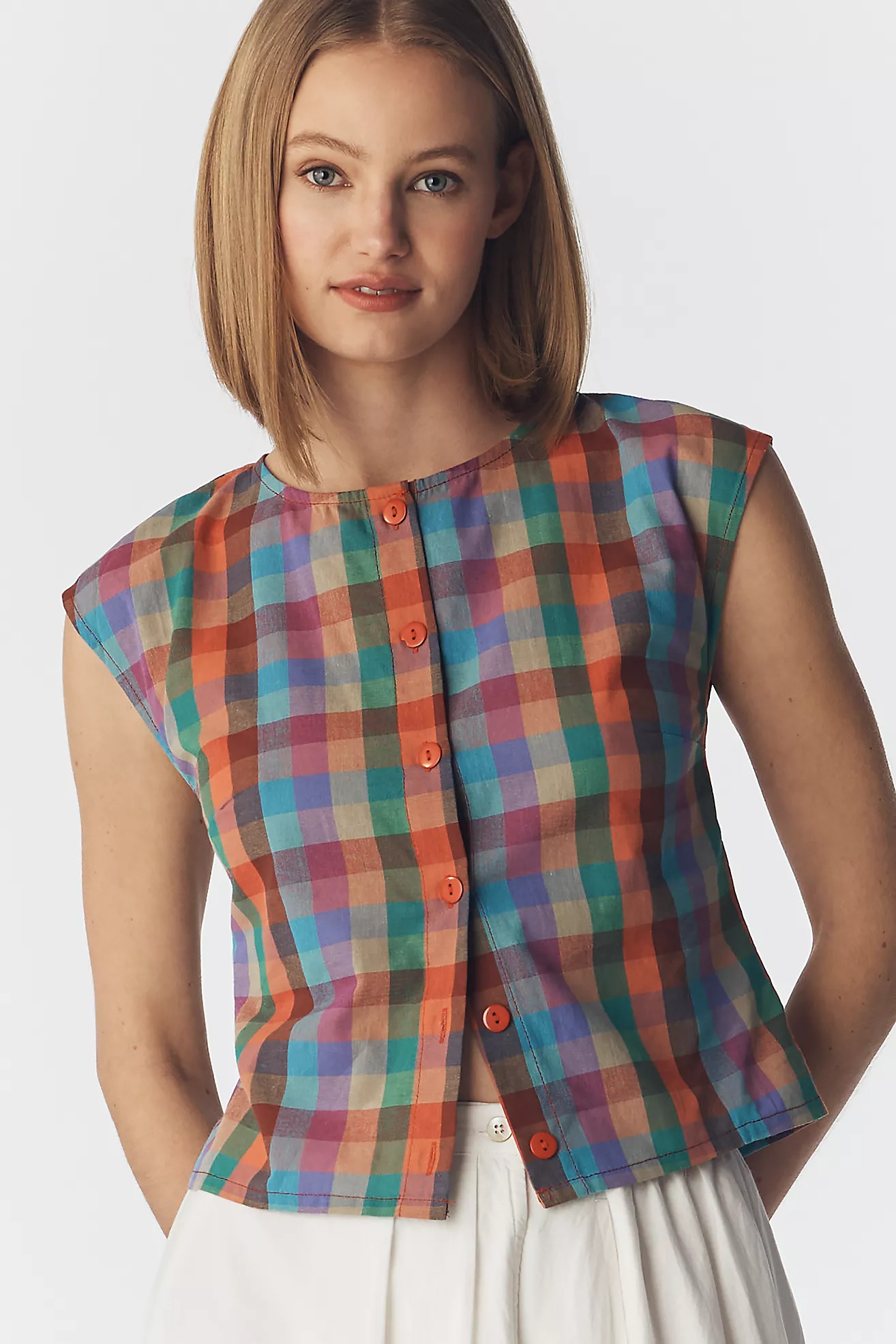 Lisa Says Gah Madeline Button-Front Top | Anthropologie (US)