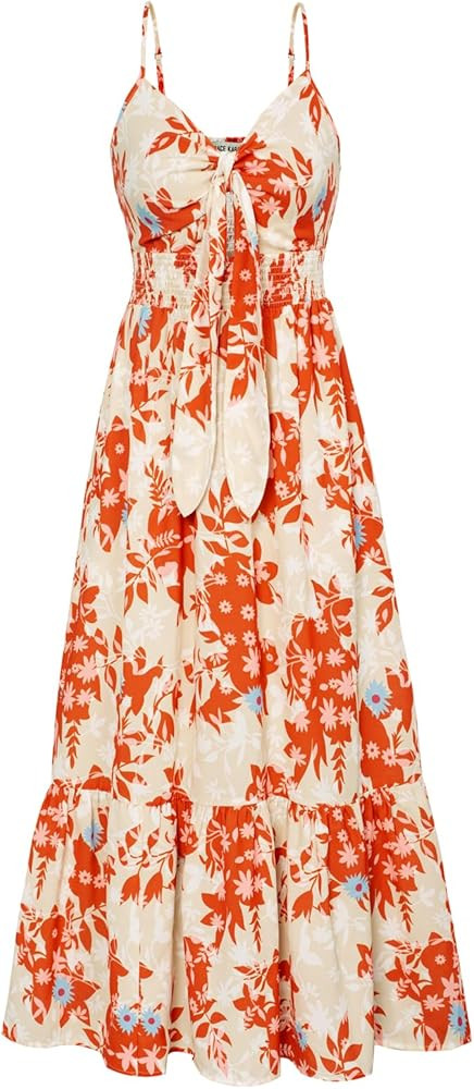 GRACE KARIN Womens Summer Floral Maxi Dresses 2026 Long Flowy Boho Dress Beach Vacation Sundresse... | Amazon (US)