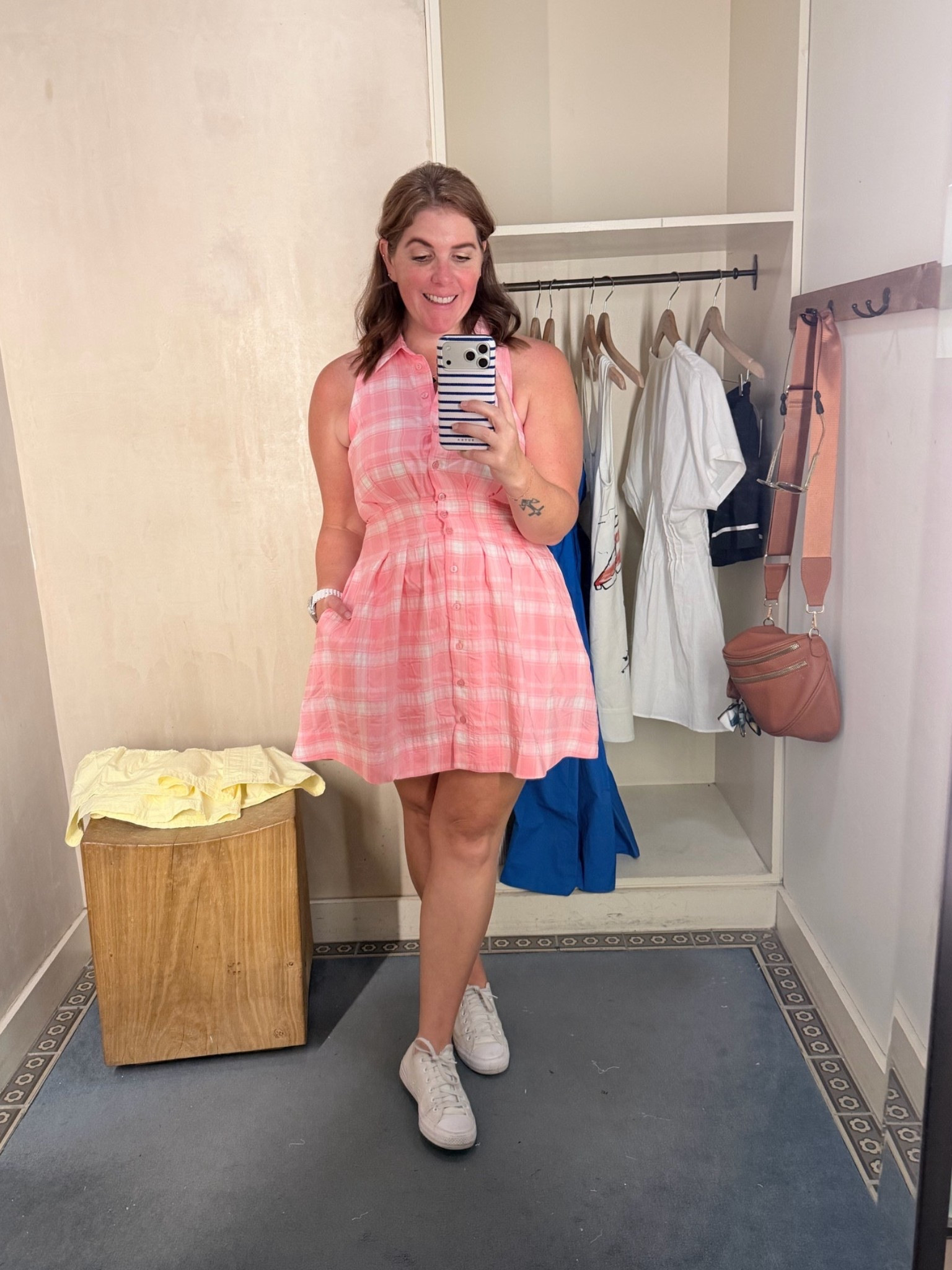 Oh my goodness, I love this dress so much! 

The cut, the print and the material all make this dress a summer must have! The dress runs a tad small, so I would size up and it comes in a few different color options!

#LTKootd #LTKMidsize #LTKSeasonal