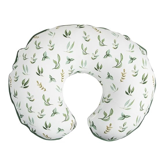 Boppy Nursing Pillow Cover –Organic Fabric | Green Little Leaves Side and Sage Dots Side | Orga... | Amazon (US)
