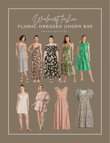 Shop these cute floral print dresses all under $35 on @walmartfashion 

#WalmartPartner #WalmartFashion

#LTKxWalmart #LTKSaleAlert #LTKFindsUnder50