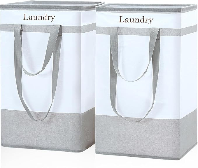 FairyHaus Laundry Basket 100L, 2Pack Laundry Hamper with Easy Carry Handles, Collapsible Laundry ... | Amazon (US)