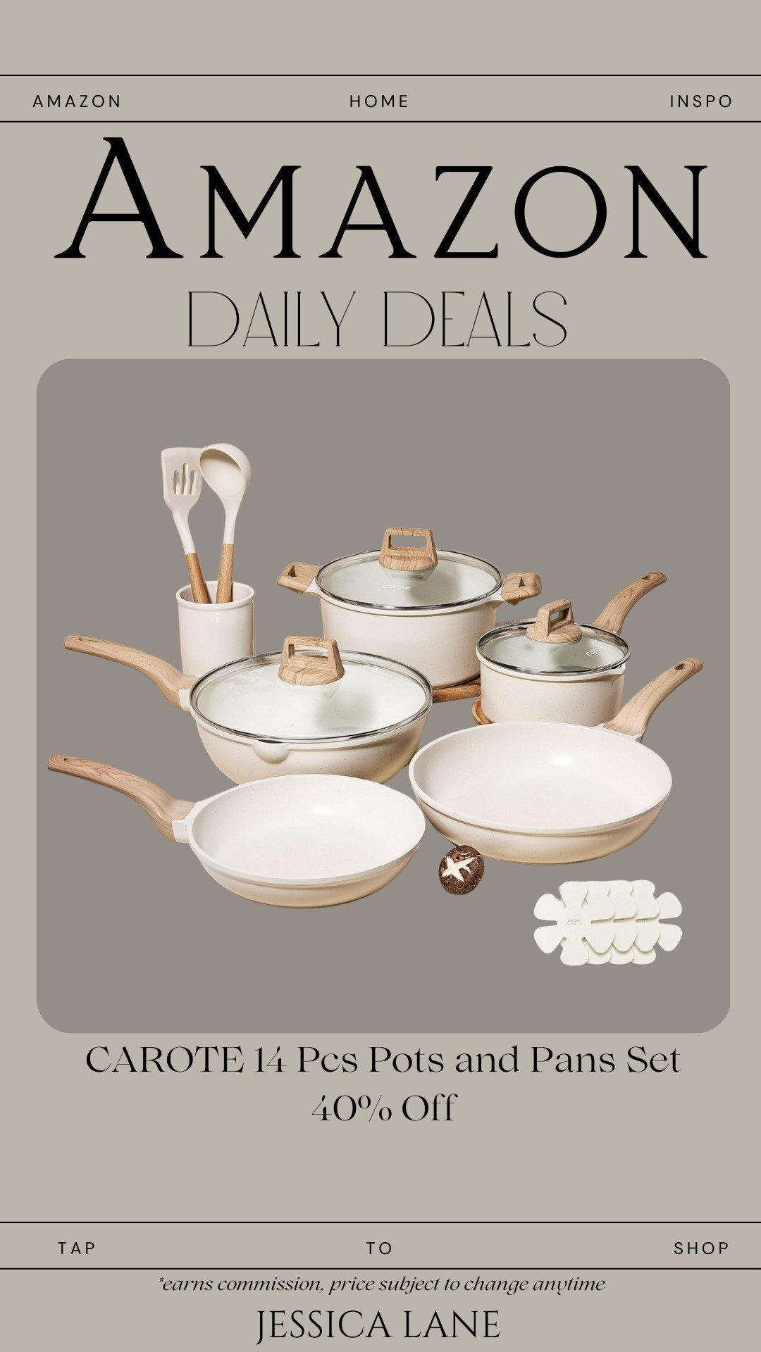 Upgrade your kitchen with this 14-piece Carote pot and pan set. Durable, non-stick, and designed to make cooking a breeze for any meal. #KitchenUpgrade #CookwareMustHave

#LTKHome #LTKSaleAlert #LTKFindsUnder100