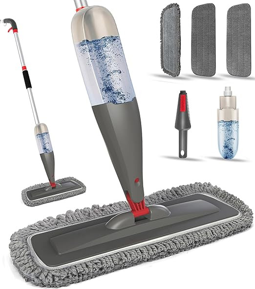 Spray Mop for Floor Cleaning with Washable Pads, Microfiber Wet Mops with 800 ml Refillable Bottl... | Amazon (US)