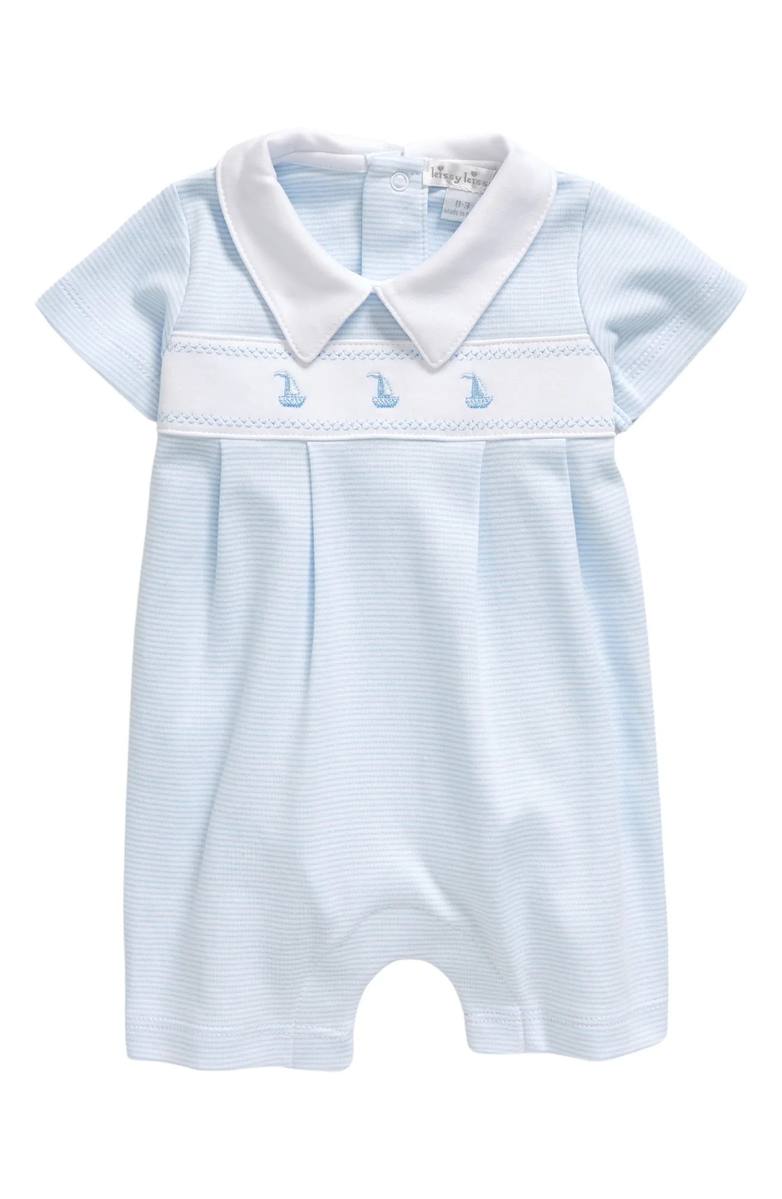 Kissy Kissy Stripe Pima Cotton Romper | Nordstrom | Nordstrom