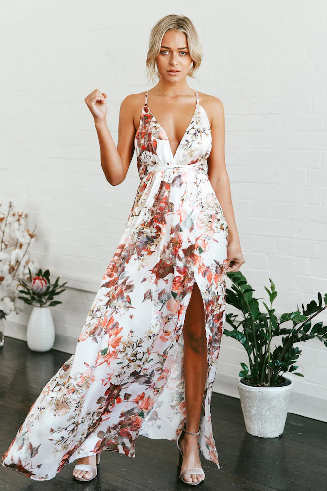 Mermaid Hotel Maxi Dress White | Hello Molly (AU)