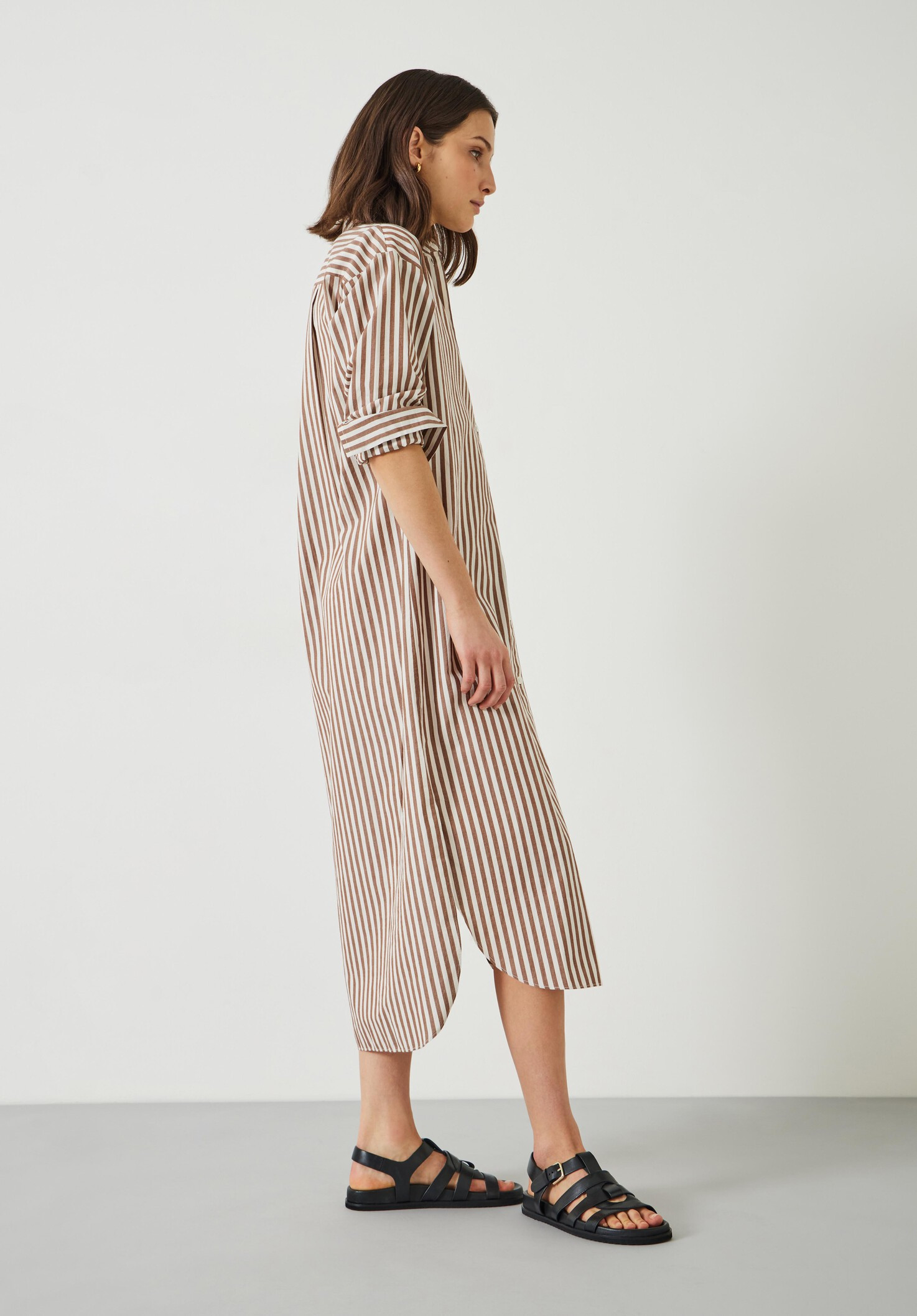 Sahra Midi Stripe Shirt Dress | Hush UK