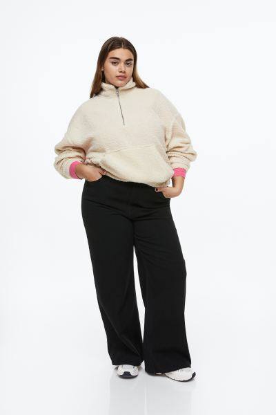 H&M+ Half-zip Teddy Sweatshirt | H&M (US + CA)